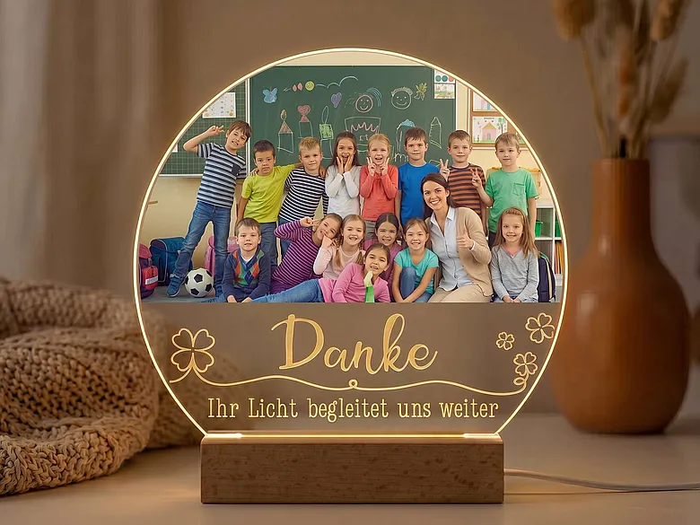 LED-Lampe als Danke-Geschenk für Lehrer