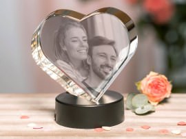 Glasherz als Valentinstagsgeschenk