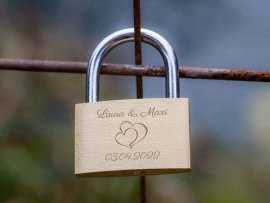 Personalisiertes Liebesschloss