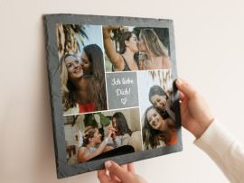 Bedruckte Schieferplatte Valentinsgeschenk