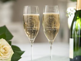 Sektglas mit Gravur zum Valentinstag