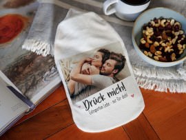 Bedruckte Wärmflasche Liebesgeschenk