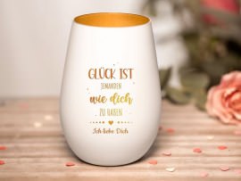 Windlicht mit Gravur zum Valentinstag