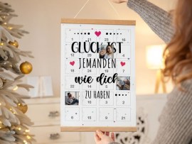 Adventskalender mit Foto-Poster