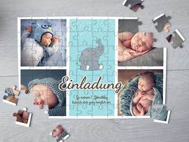 Puzzle als Einladung