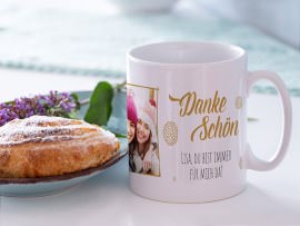 Fototasse als Dankeschön
