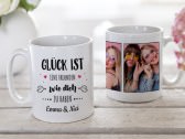 Fototasse Collage Glück ist