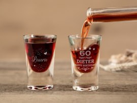 Schnapsglas mit Gravur