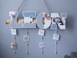 DIY Wanddeko mit Namen für Babys