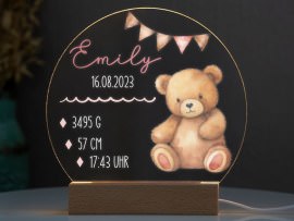 LED-Lampe Babygeschenk Name