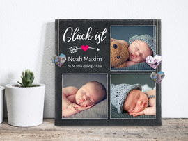 Schieferplatte mit Geldscheinen zur Geburt schenken