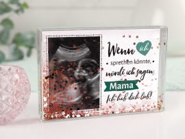 Schüttelrahmen mit Ultraschallbild für Mama