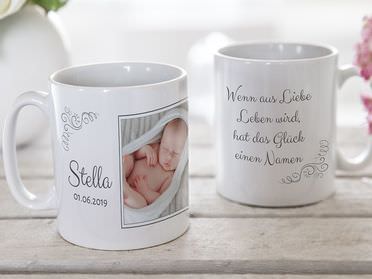 Tasse mit Babyfoto für Oma