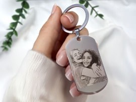 Schlüsselanhänger mit Fotogravur