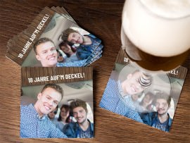 Bierdeckel zum 18. Geburtstag