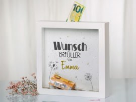 Bilderrahmen-Spardose Wunscherfüller