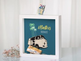 Bilderrahmen-Spardose Reisekasse