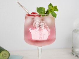 Ginglas mit Fotogravur