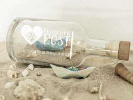 Gravierte Flasche Geldgeschenk