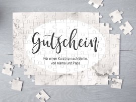 Puzzle als Gutschein 18. Geburtstag