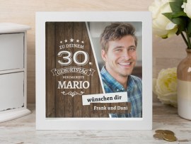 Bilderrahmen-Spardose zum 30. Geburtstag