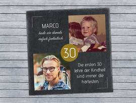 Schieferplatte als Geschenk zum 30. Geburtstag