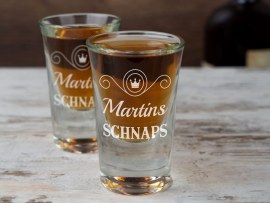 Schnapsglas mit Gravur