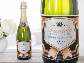 Sektetikett zum Jubiläum