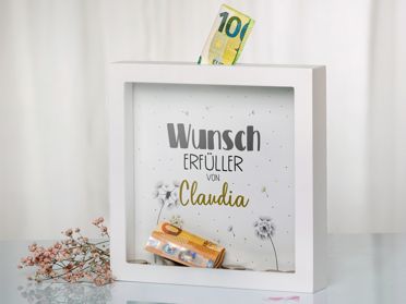 Bilderrahmen Spardose als Geldgeschenke