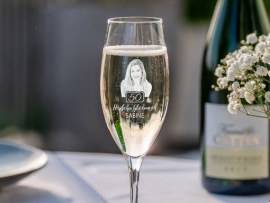 Sektglas mit Gravur