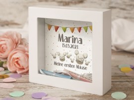 Bilderrahmen-Spardose zum 1. Geburtstag