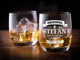 Whiskyglas mit Gravur