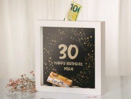 Bilderrahmen-Spardose als Geldgeschenk