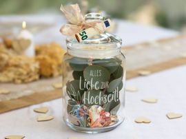 Geldgeschenk Keksglas zur Hochzeit