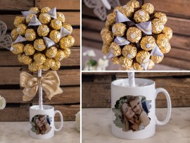 Süßigkeitenbaum-Tasse mit Geld basteln