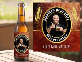 Personalisiertes Bier-Etikett