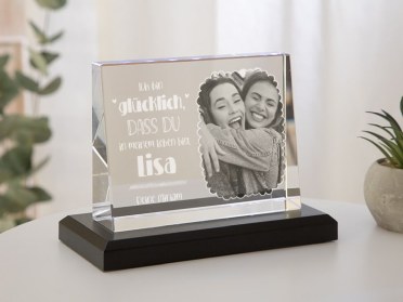 Glasfoto als Danke-Geschenk