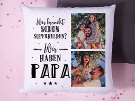 Kissen mit Superheld-Motiv