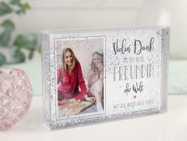 Schüttelfoto Danke-Geschenk