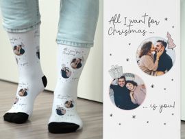 Weihnachtsfotosocken