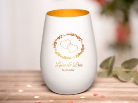 Graviertes Windlicht