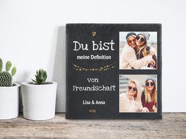 Schieferplatte mit Freundinnen-Motiv