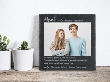 Schieferplatte Bruder-Geschenk