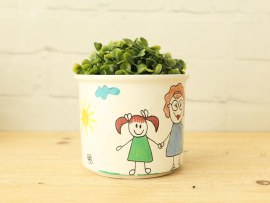 Blumentopf gestalten Geschenk Oma