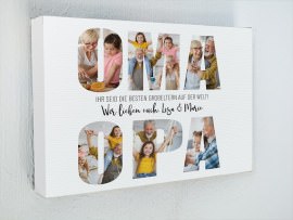 Fotoleinwand für Oma und Opa