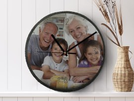 Schieferuhr für Oma und Opa