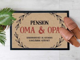 Bedruckte Fußmatte für Oma und Opa