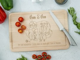 Holzschneidebrett für Oma und Opa