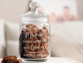 Keksglas mit Gravur für die Oma