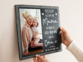 Schieferplatte Geburtstagsgeschenk Oma